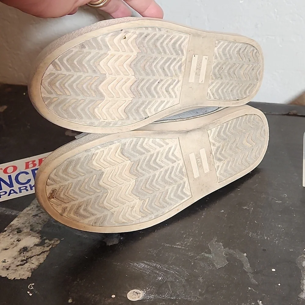 TOM'S 3Y Lenny Grey Multi Speckle Drizzly Weather Lace Up Shoes